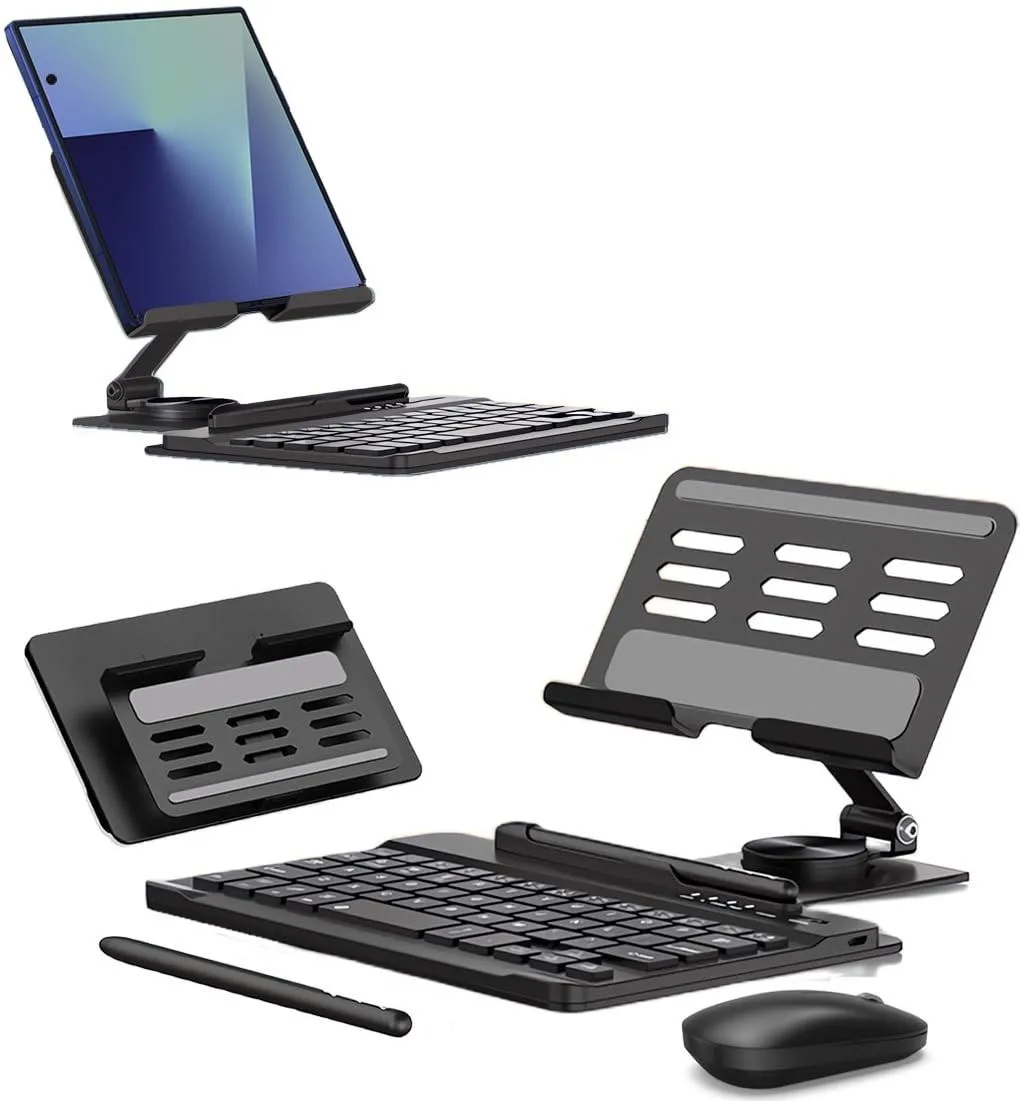 BESIGN BESIGN 2 in 1 Accessory for Samsung Z Fold 7 6 5 4 3 2, Aluminium Stand, 7.9" Keyboard, Mouse, Pen — product photo