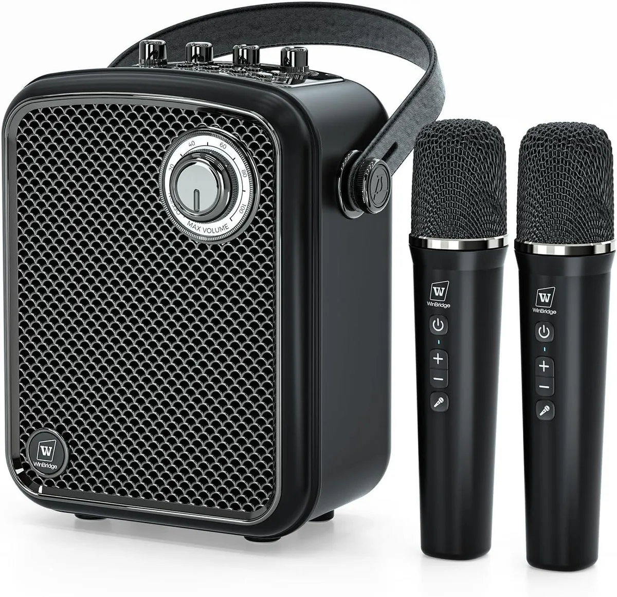 W WINBRIDGE W WINBRIDGE S100 Pro 70W Karaoke System with 2 Wireless Microphones — product photo