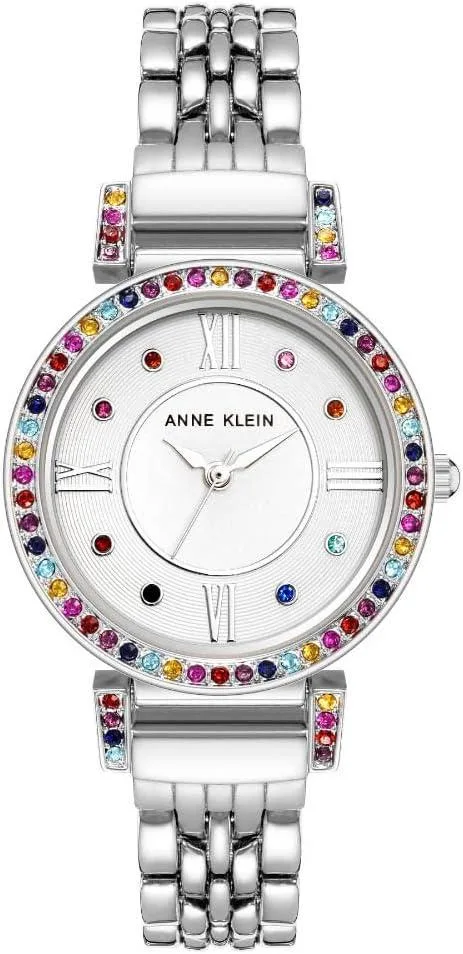 Anne Klein Anne Klein AK-2929RBSV 30.7 mm Rainbow Crystal Bezel Watch — product photo