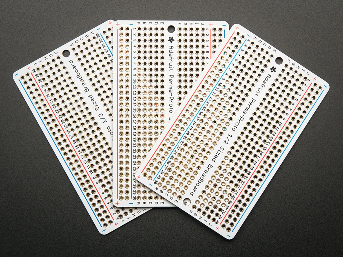 Adafruit Adafruit Perma-Proto Half-Sized Breadboard PCB Pack of 3 — product photo