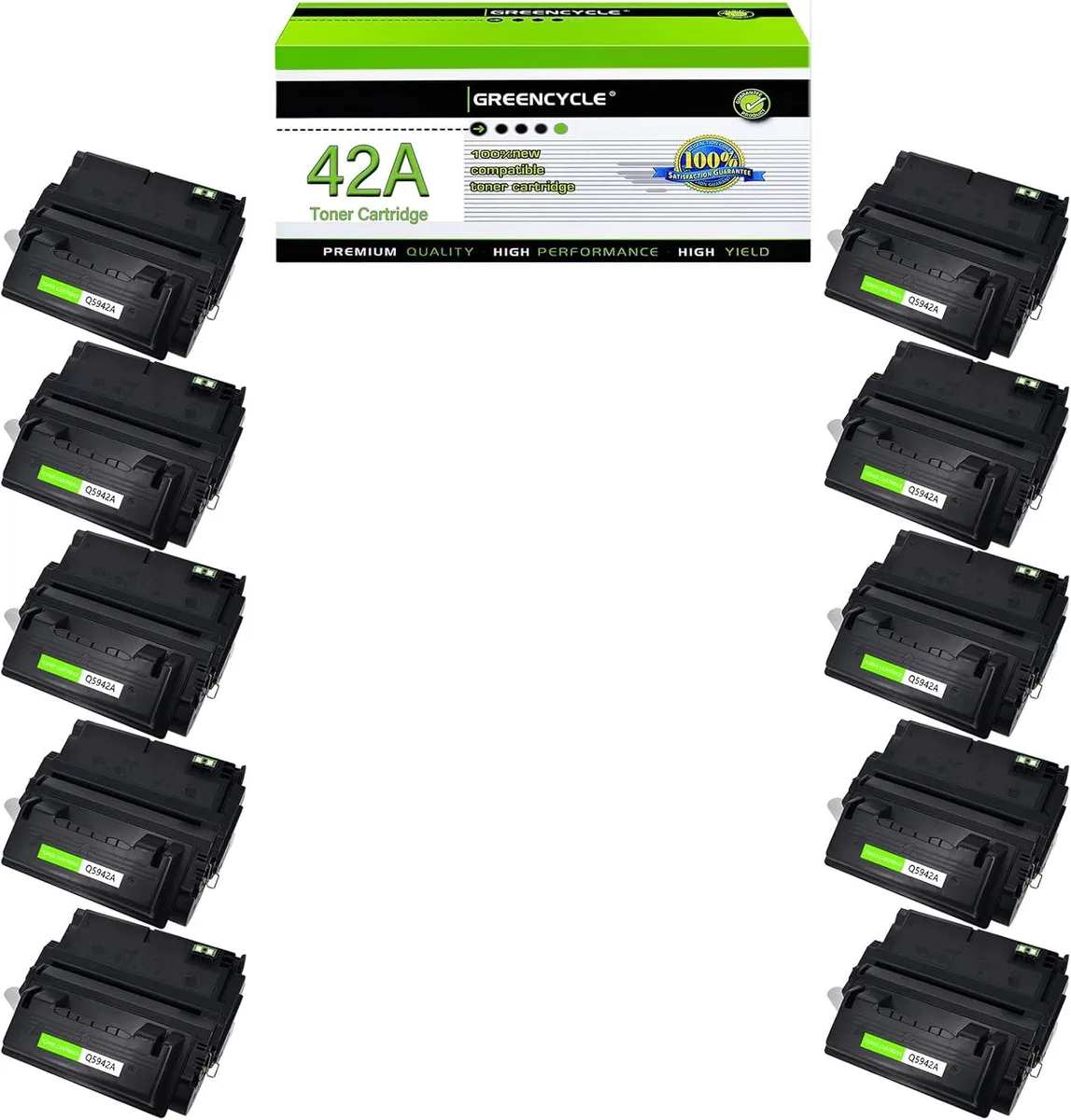 GREENCYCLE GREENCYCLE Q5942A toner cartridge 10 pack black 10000 pages — product photo