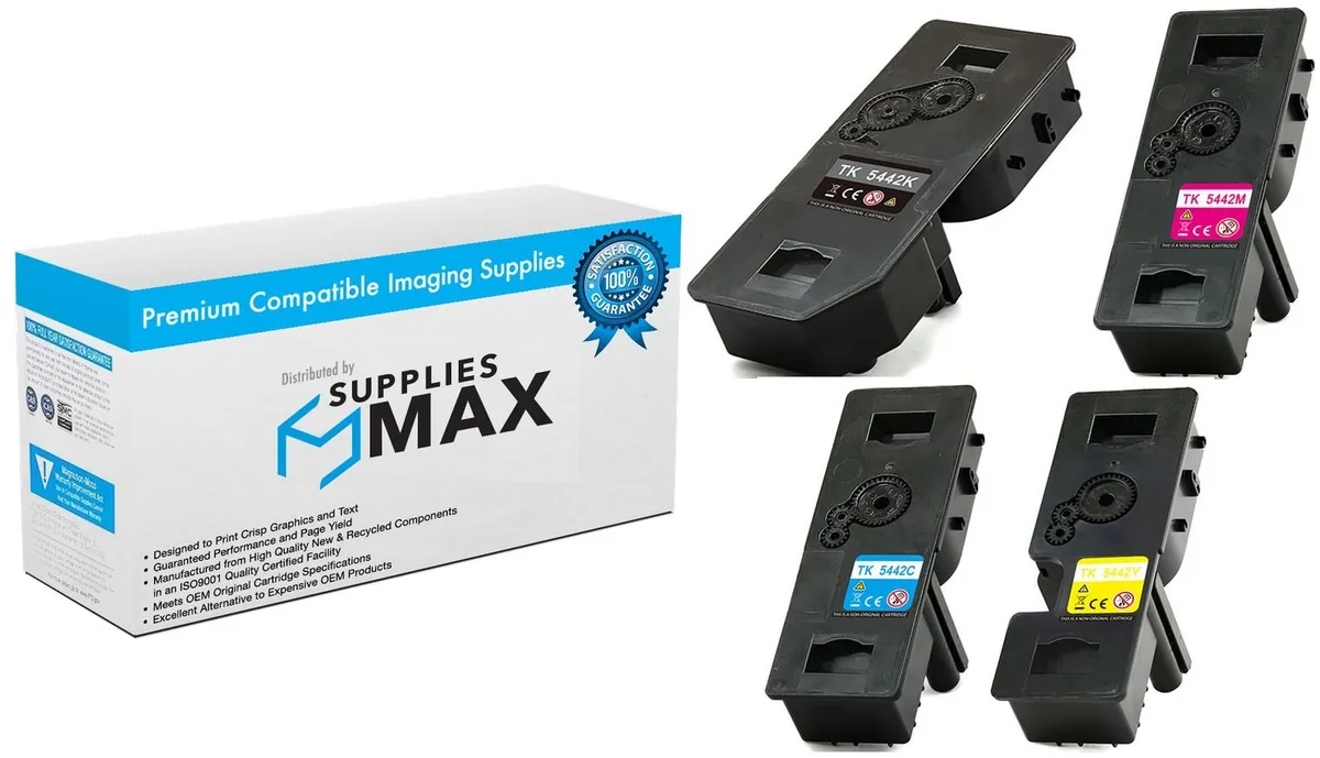 SuppliesMax SuppliesMax KYOTK-5442MP High Yield Toner Cartridge Combo Pack (BK/C/M/Y) — product photo