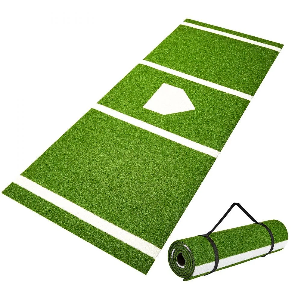 VEVOR VEVOR 10x3.8 ft Baseball Softball Hitting Mat, Green — product photo
