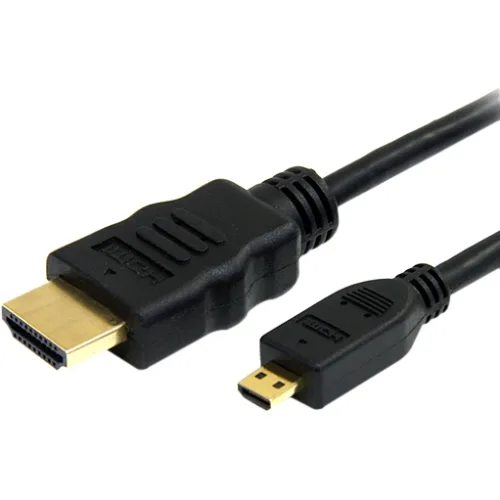 Black 9.84 ft HDMI to Micro HDMI cable with standard and micro connectors