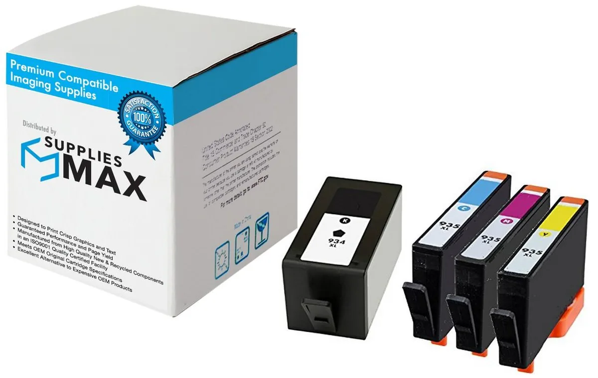SuppliesMax SuppliesMax HP X4E14A High Yield Inkjet Combo Pack (BK/C/M/Y) — product photo