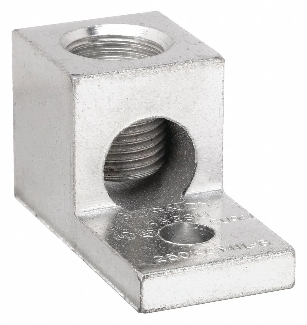 Burndy Burndy One Conductor Lug 6AWG 2In Tin-Plated Aluminum — product photo