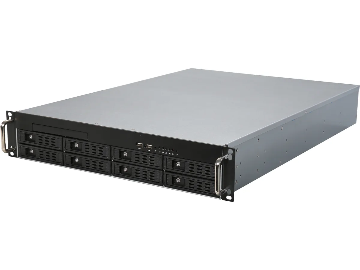 Athena Power Athena Power RM-2U2083HE12 2U 8-bay server chassis — product photo
