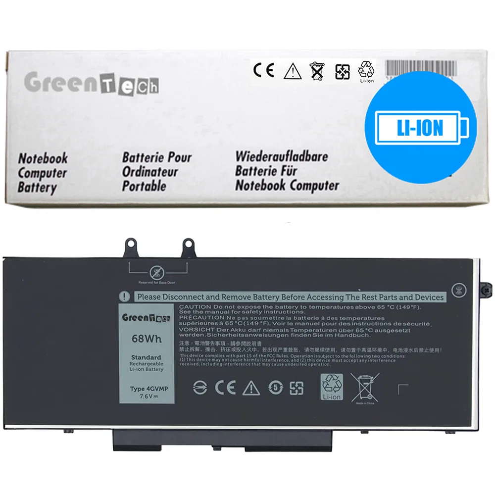 NShi NShi 4GVMP 68WHR laptop battery for Dell Latitude 5400 5500 Precision 3540 — product photo