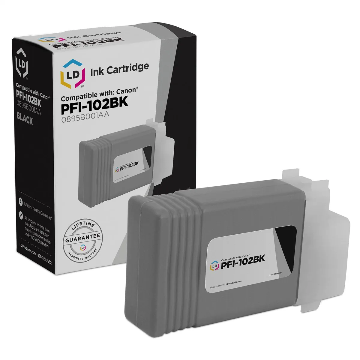 LD Products LD Products PFI-102BK Black Ink Cartridge 130 Pages — product photo
