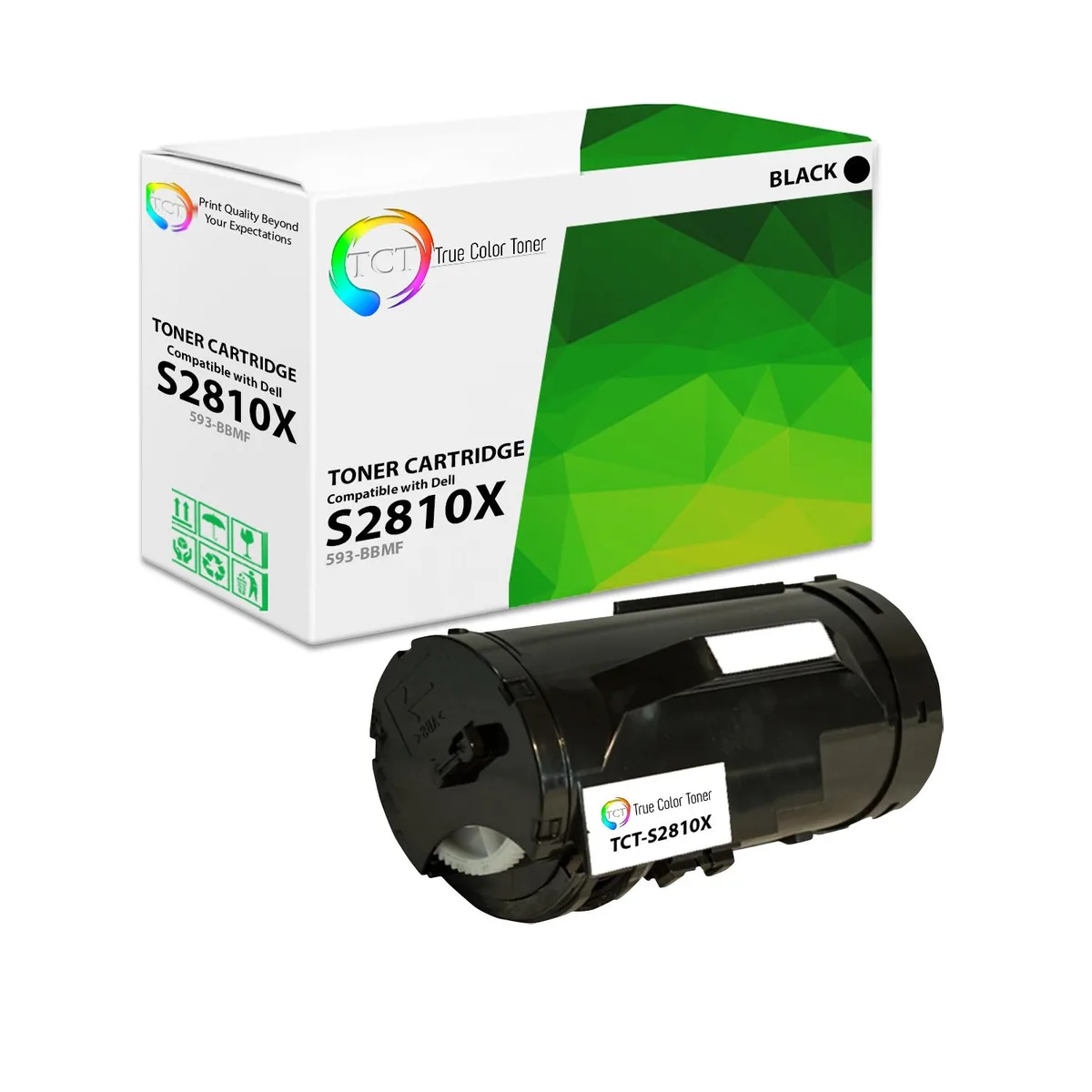 True Color Toner True Color Toner S2810X Toner Cartridge Black High Yield 6000 Pages for Dell 593-BBMF — product photo