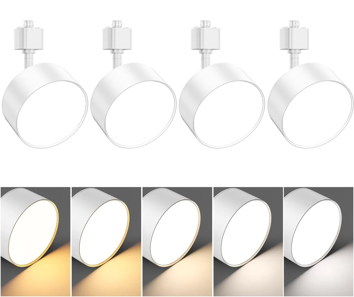  TuyuBEE 4-Pack H-Type LED Track Heads 20W 5-Color 2000lm CRI 90+ White — product photo