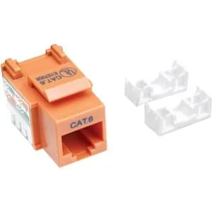 Intellinet Network Solutions Intellinet Network Solutions 210775 Cat6 Keystone Jack Orange — product photo