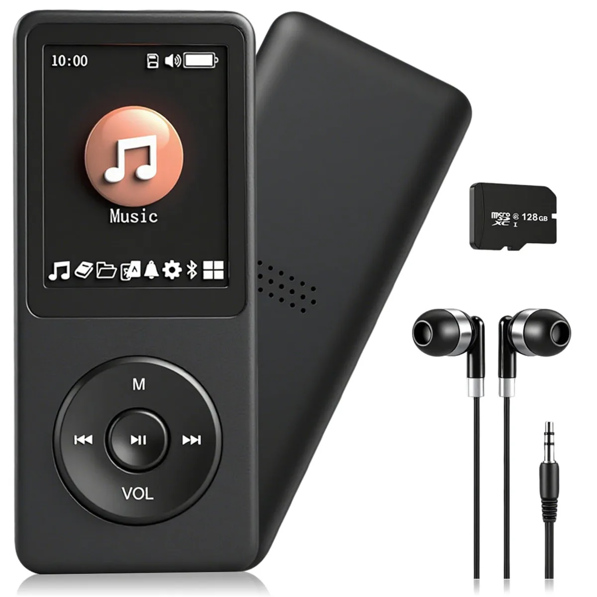 undersary 128GB MP3 Player Bluetooth 5.2 Black — product photo