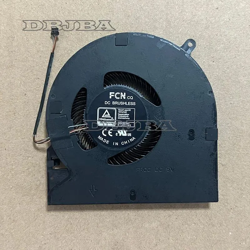 Small black laptop cooling fan with cable connector