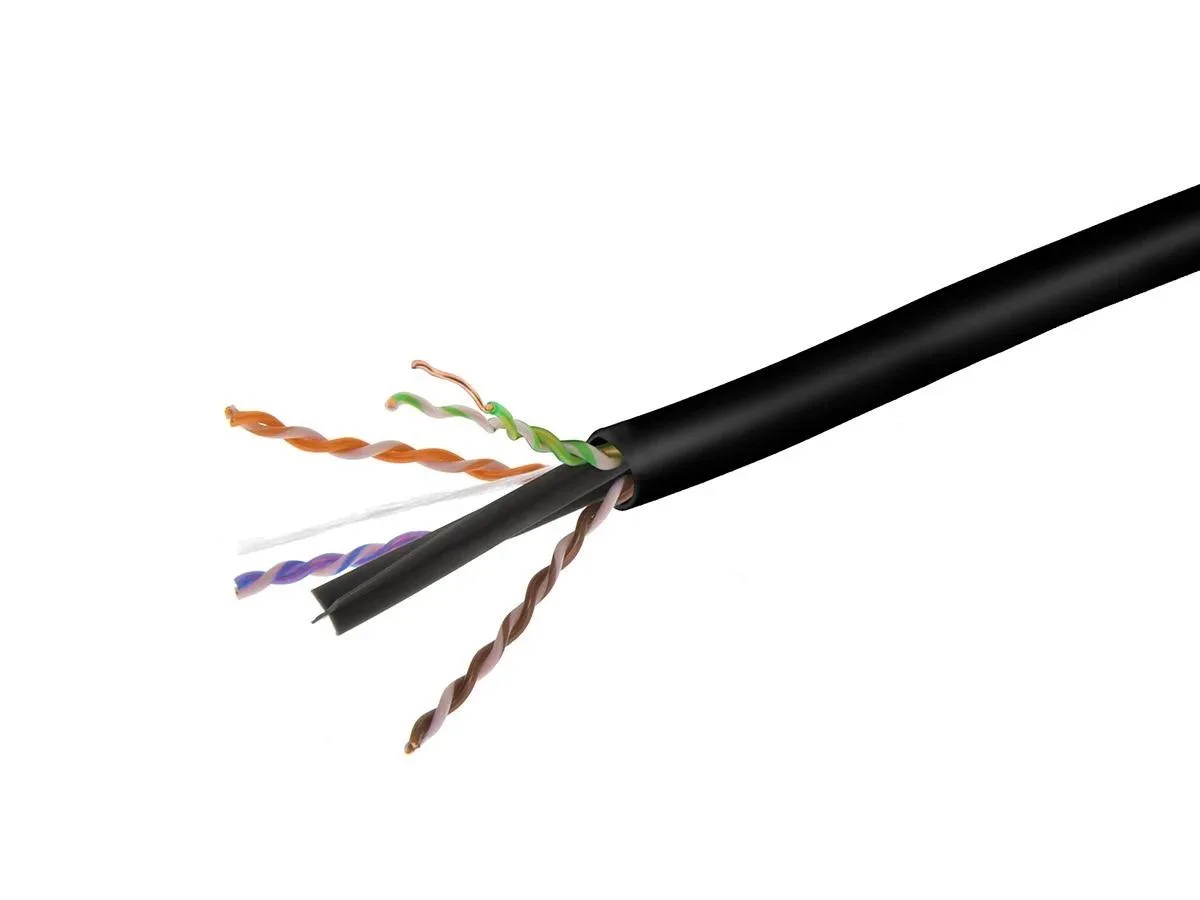 Monoprice Inc. Monoprice Inc. 12807 Cat6 network ethernet cable 1000 ft black 23AWG plenum 550MHz — product photo