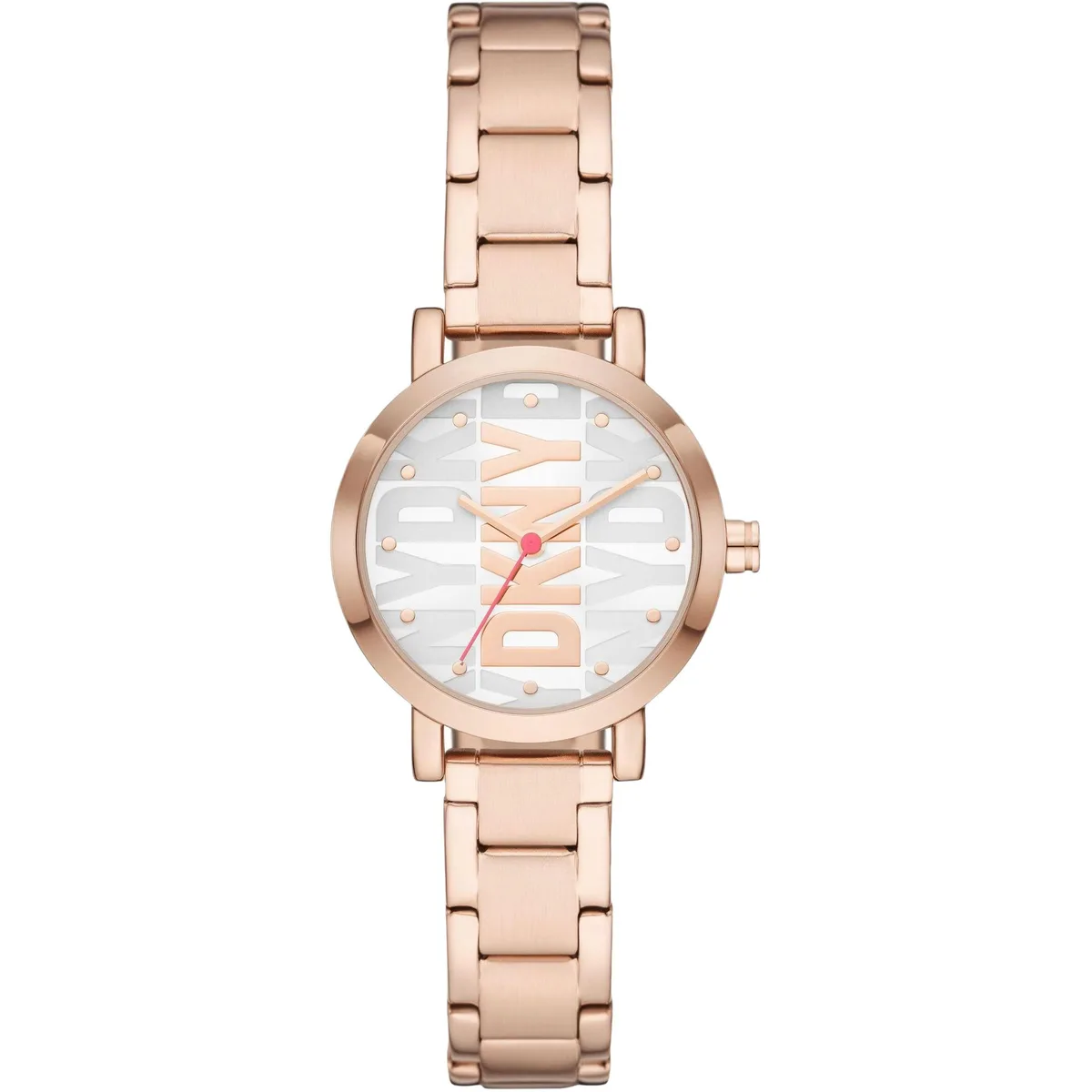 Silver stainless steel watch with matching bracelet and silver dial