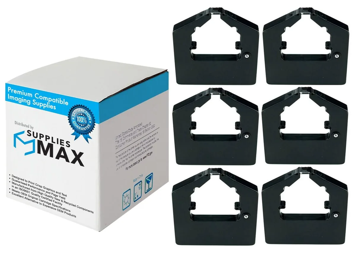 SuppliesMax SuppliesMax BFMZCW5 Black Printer Ribbon 6 Pack — product photo