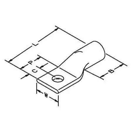 3M 3M 30045 One-Hole Compression Lug 4/0 AWG Pack of 10 — product photo