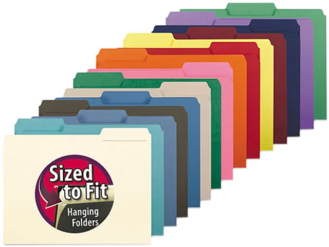 Smead Smead 10235 Interior File Folder, Letter, Aqua, 11 pt, 100/Box — product photo