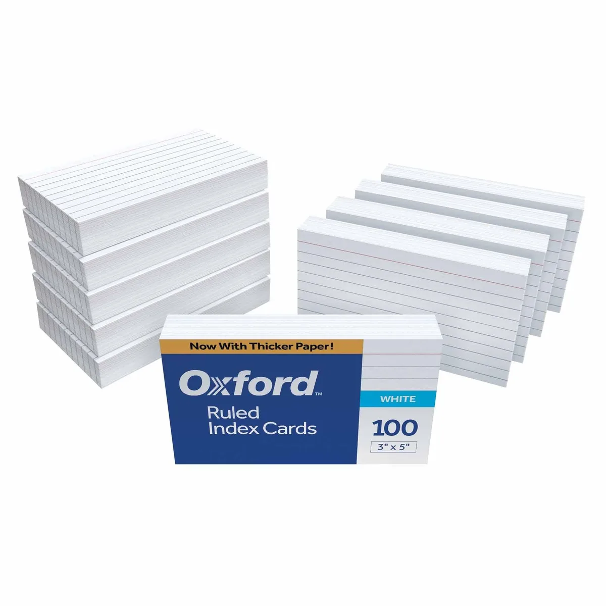  Oxford 31EE Ruled Index Cards 3" x 5" White 1000 Sheets 10 Packs — product photo