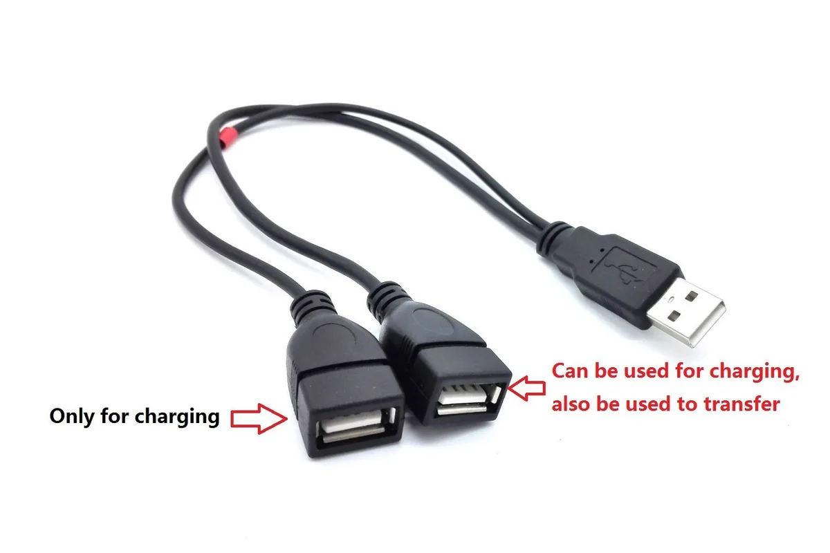 TeKit TeKit USB 2.0 A Male to 2 Female Y Splitter 20cm — product photo