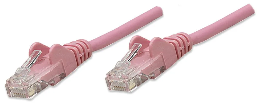 Intellinet Network Solutions Intellinet Cat5e UTP RJ45 3.0 m 10 ft Pink network ethernet cable — product photo