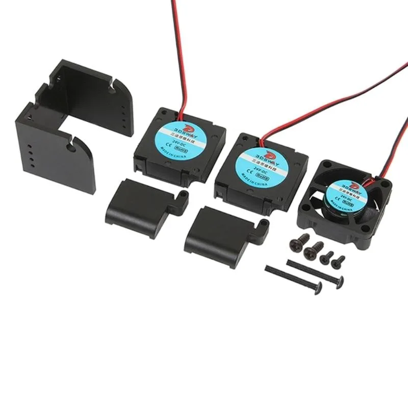 YINGHUA YINGHUA 2 in 1 Out Dualhead Hotend Fan Bracket 12V 24V 3010 TurboFans 3.3 ft Cable — product photo