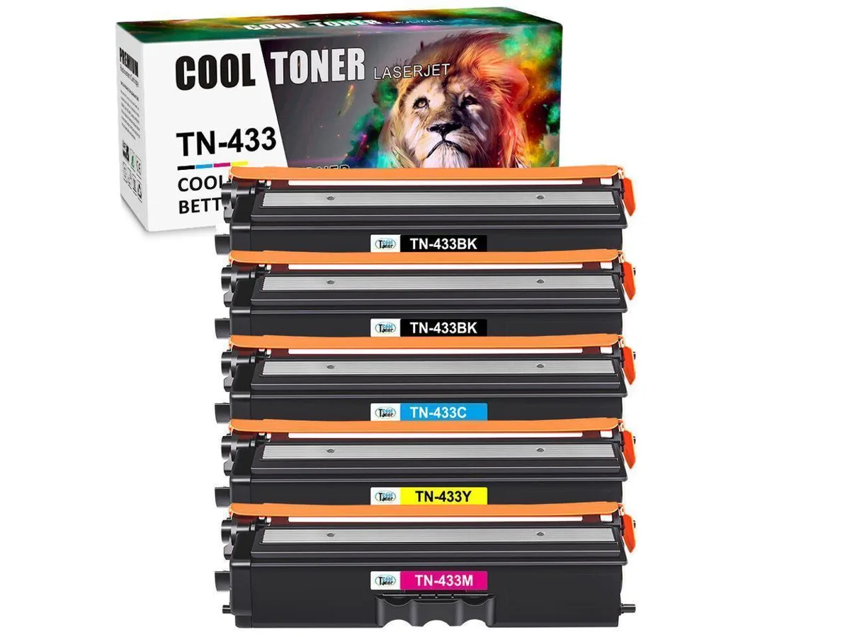 V4ink V4ink 5 Pack Toner Cartridges (1 Set + 1 Black) Compatible Brother TN433 — product photo