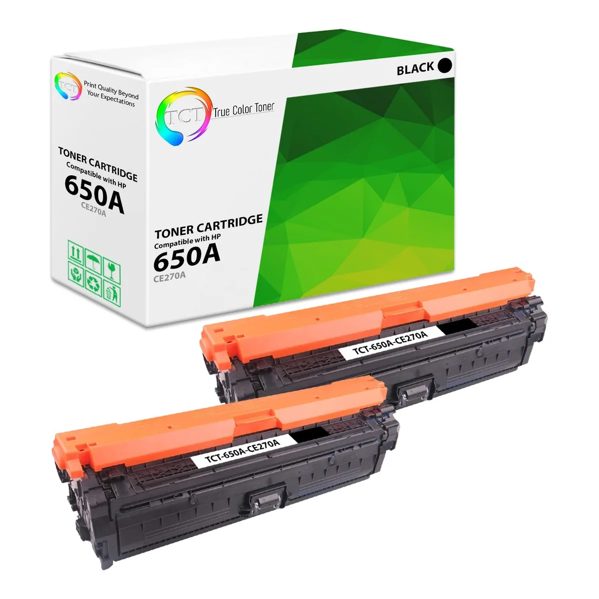 True Color Toner True Color Toner CE270A Black Toner Cartridge 2 Pack 13500 Pages — product photo
