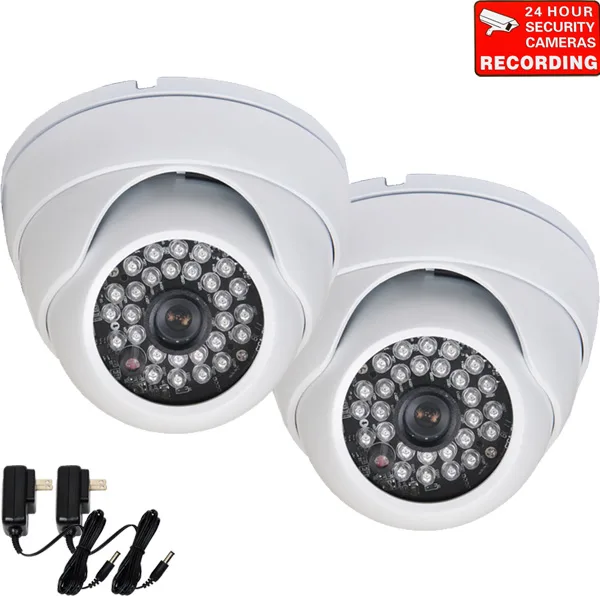 VideoSecu VideoSecu VD3HW2 2-Pack 700TVL Dome Camera 3.6mm White — product photo