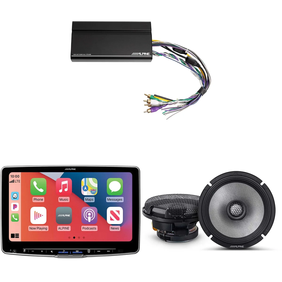 Alpine Alpine iLX-F511 Halo11 11" Receiver Bundle w/ R2-S65 6.5" Speakers &amp; KTA-450 Amp — product photo