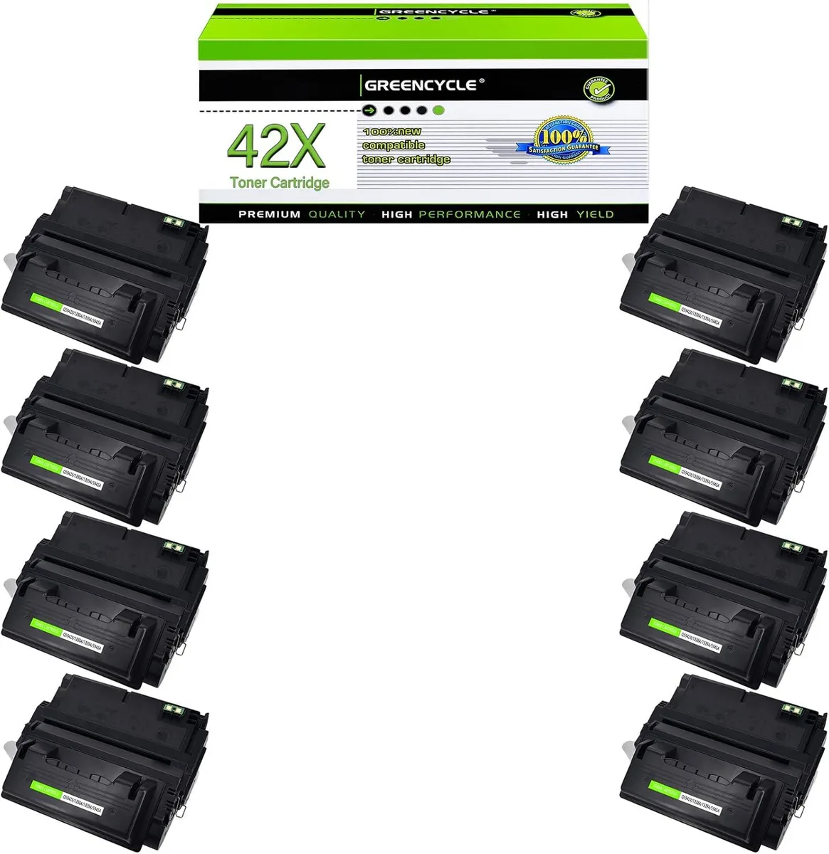 GREENCYCLE GREENCYCLE Q5942X toner cartridge 8 pack black 20000 pages — product photo