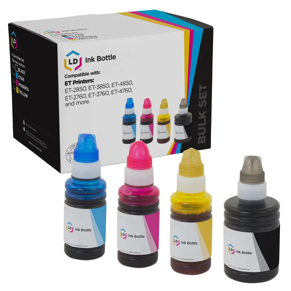 LD Products LD Products Epson 502 Ink Bottle 4-Set (Black, Cyan, Magenta, Yellow) — product photo