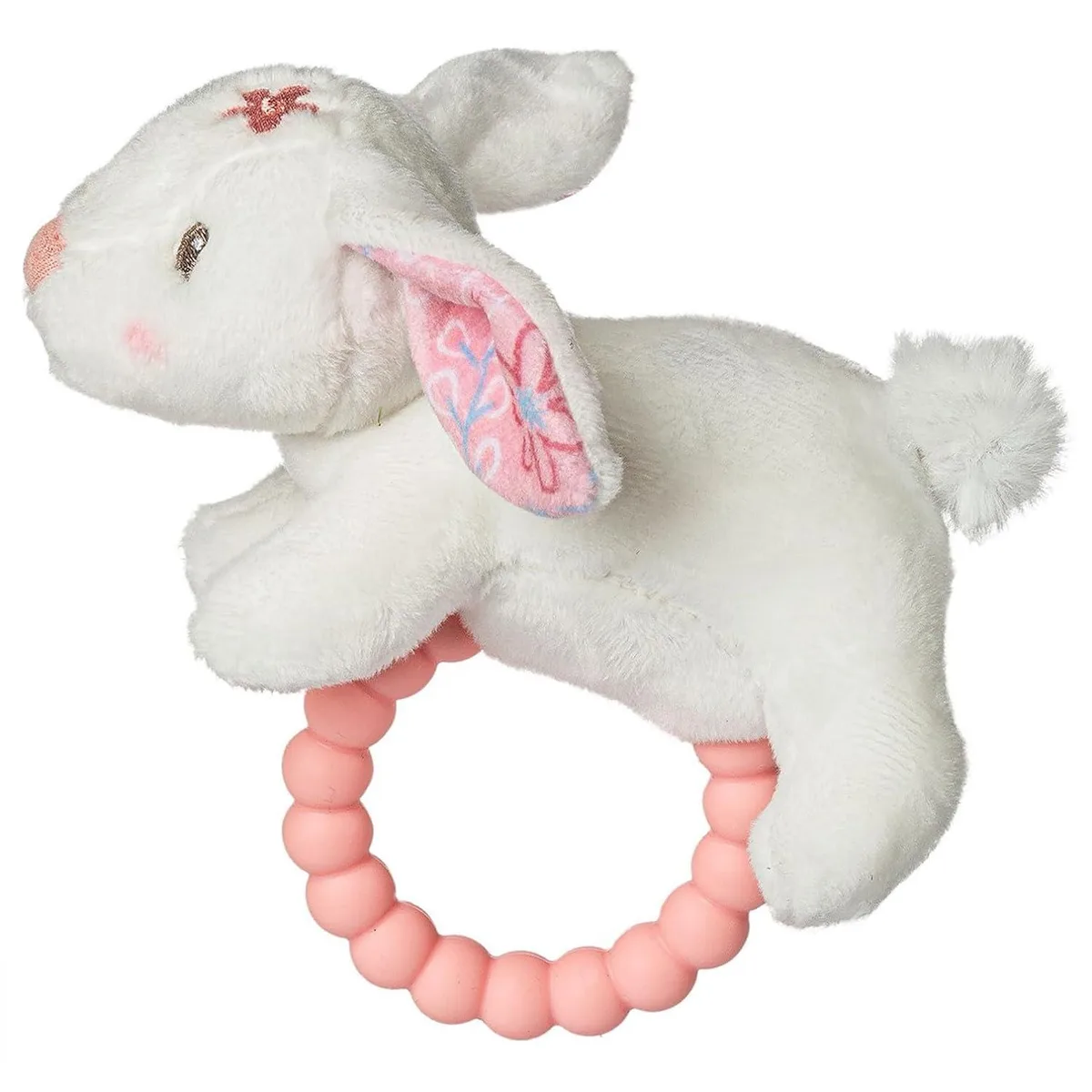 Mary Meyer Stuffed Toys Mary Meyer Bella Bunny Soft Rattle with Teether Ring, 6 Inches — product photo