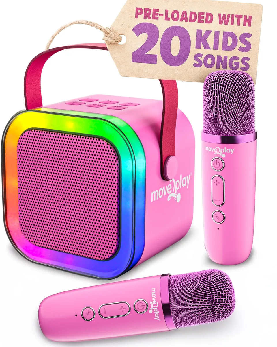 Karaoke Machine for Kids 20 Songs 2 Microphones Bluetooth — product photo