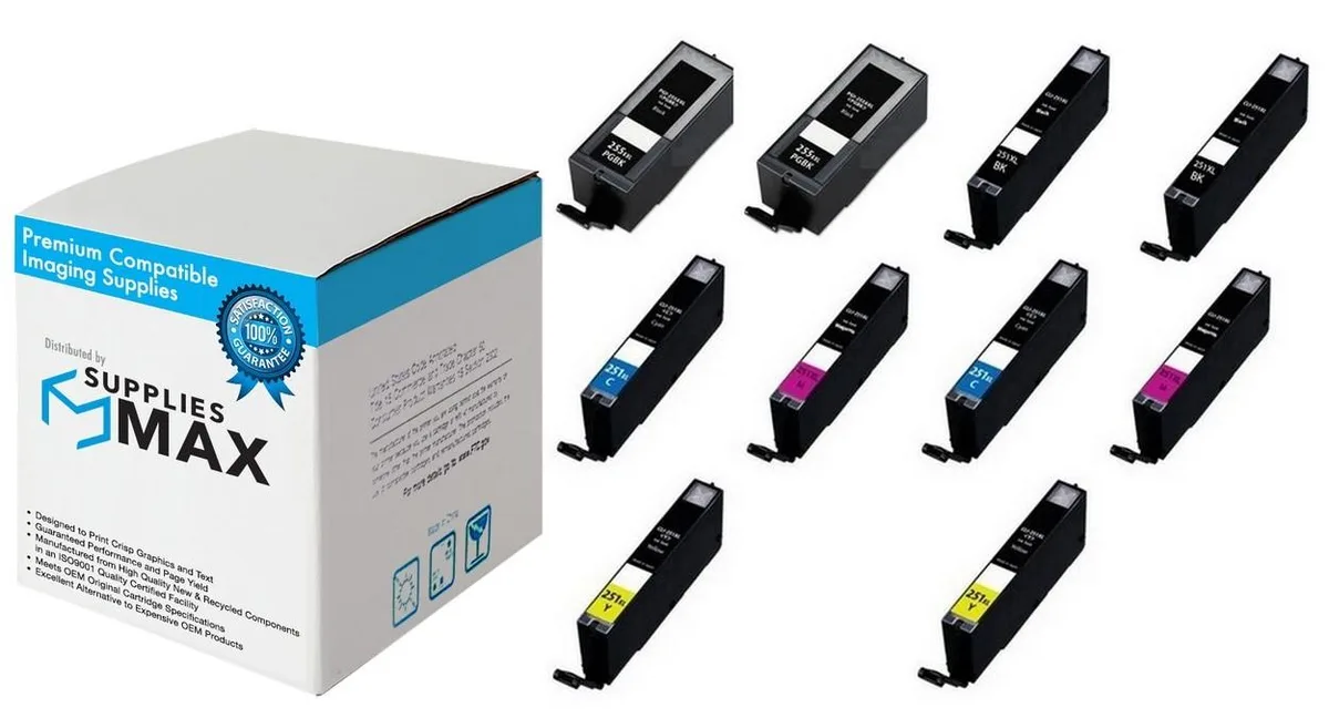 SuppliesMax SuppliesMax 8049B003/6513B004_2PK Extra High Yield Inkjet Combo Pack (4-BK/2-C/M/Y) — product photo