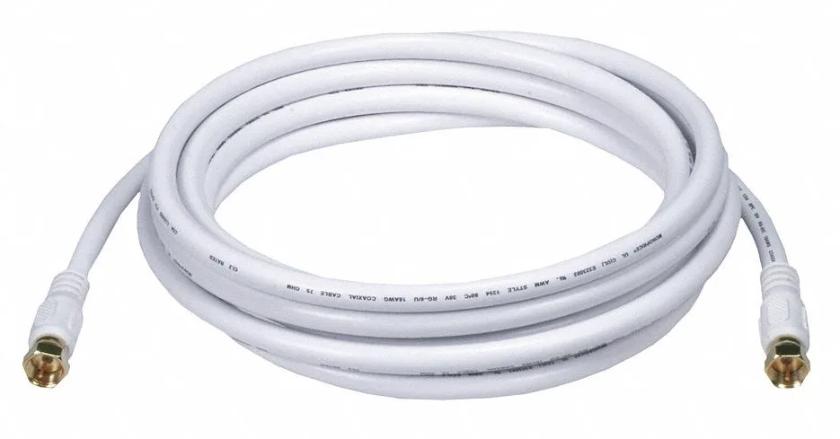Monoprice Inc. Monoprice 106315 10 ft RG-6 Coaxial RF Cable White — product photo