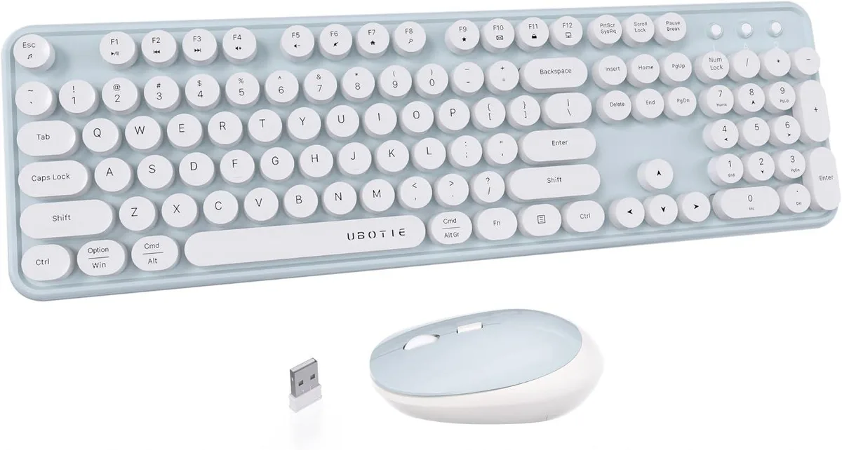 TUKO TUKO Wireless Gaming Keyboard Mouse Combo Green-White — product photo