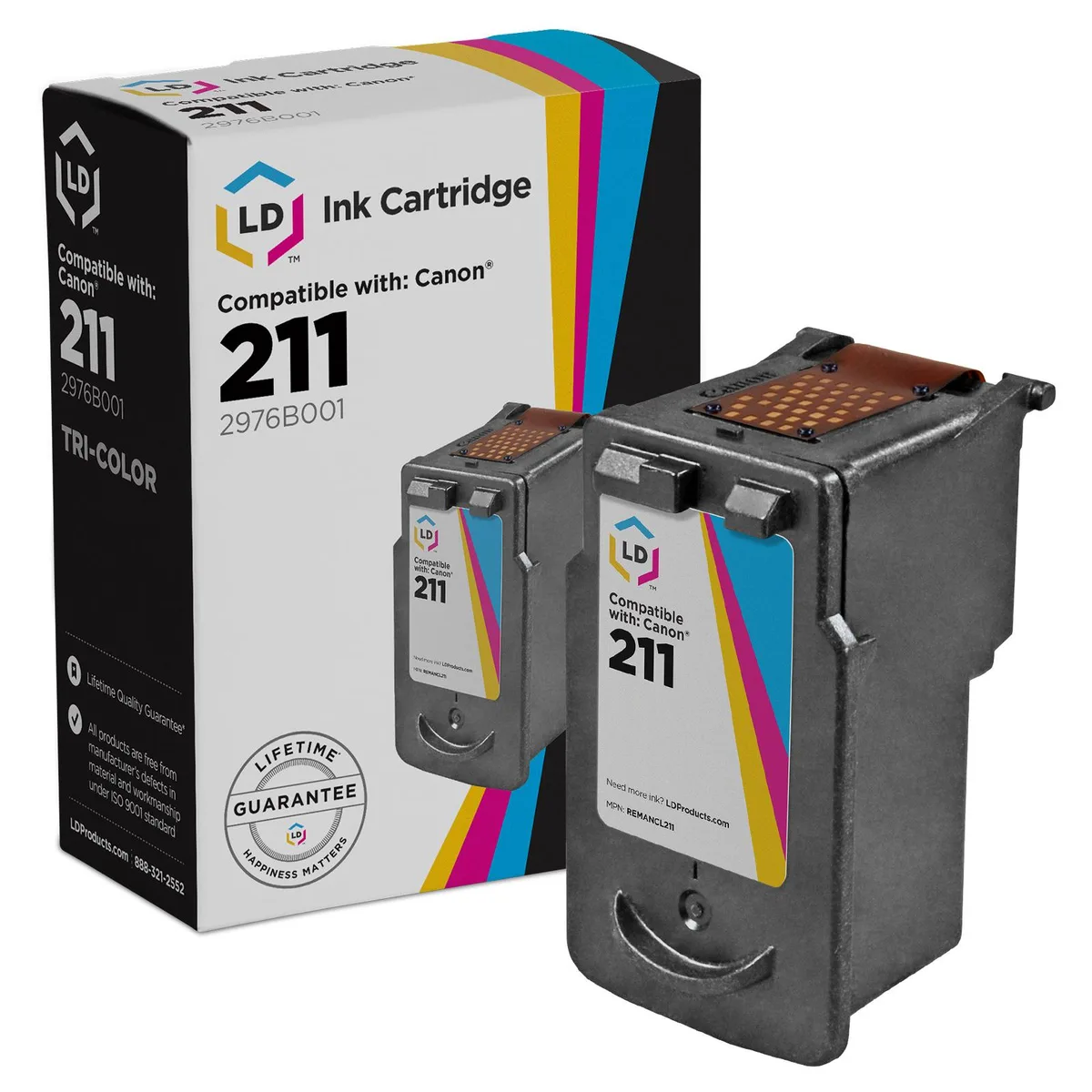 LD Products LD Products Remanufactured Canon CL-211 Tri-Color Ink Cartridge 244 Pages — product photo