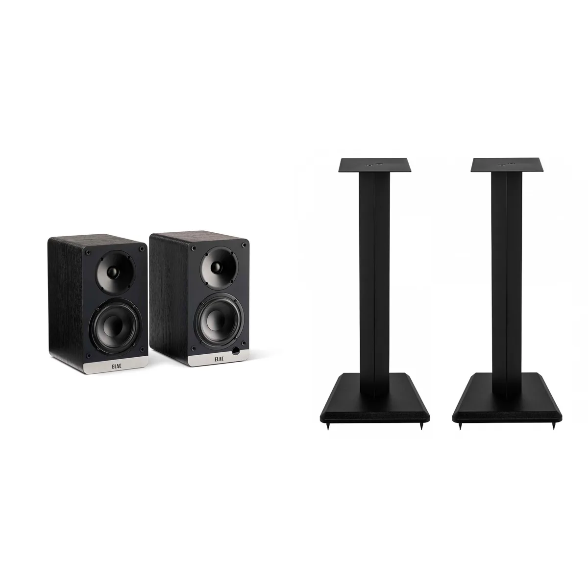 Elac Elac DCB41-BK Debut ConneX 4.5" Powered Speakers with LS10-B Stands — product photo