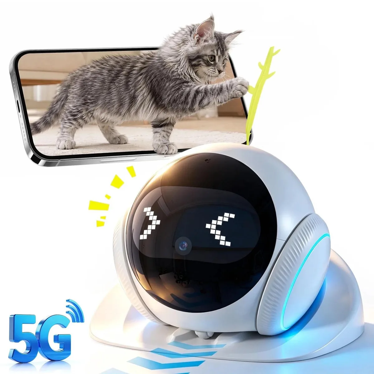 Picturesky Picturesky 2K Pet Camera Robot with AI, Auto Patrol &amp; Auto-Recharge — product photo