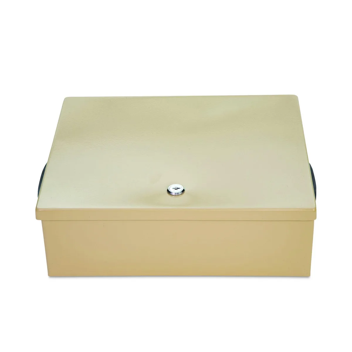 Controltek Controltek Jumbo Cash Box 1 Compartment Key Lock 14.38" x 11" x 4.13" Sand 500134 — product photo