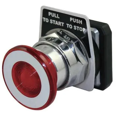 Dayton Dayton 30G367 Push Button Operator 30 mm Red 40 mm Mushroom Head — product photo