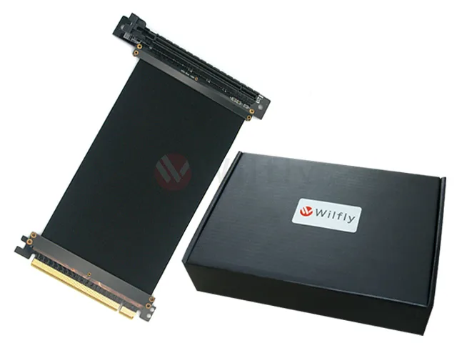 Wilfly Wilfly PCIe 3.0 x16 Extender Riser Cable 150mm Left Angled — product photo