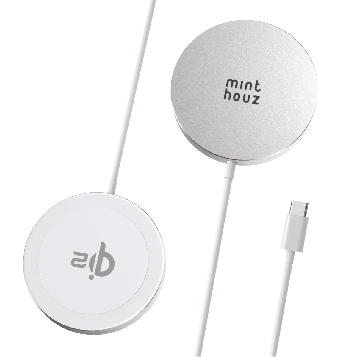 Minthouz Marketplace Minthouz Marketplace RCNE-CW105 15W Qi2 Wireless Charger Silver 95cm — product photo