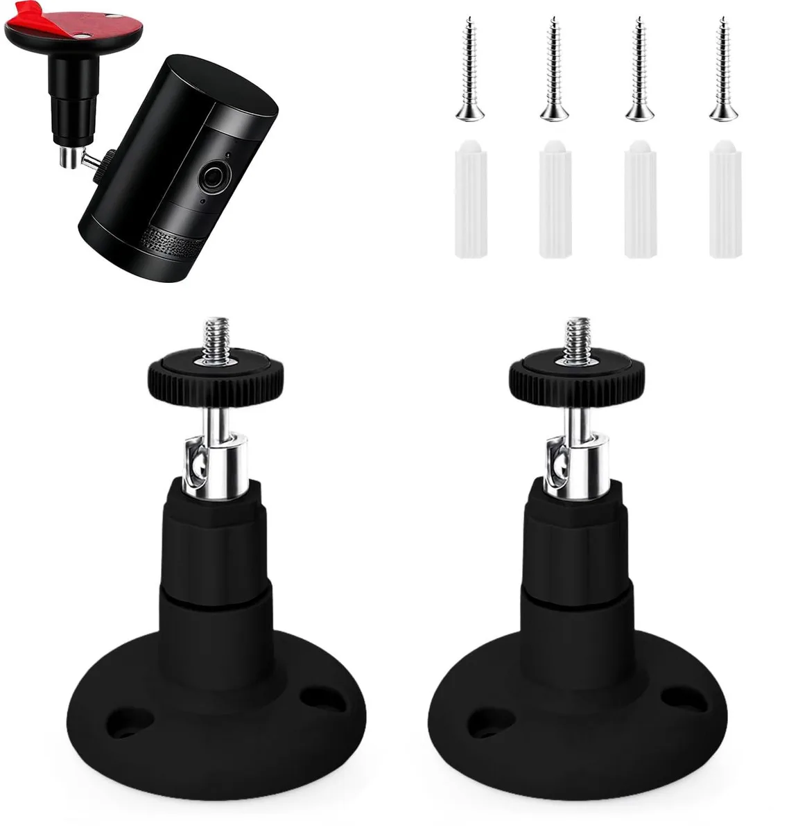  StXjtc ZJ-001BT 2 Pack Ring Camera Mount Bracket Black — product photo
