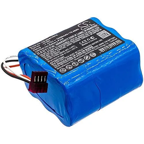 Rectangular nickel-zinc battery pack, dark casing, connector visible