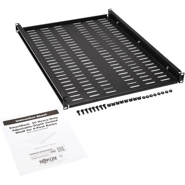 Tripp Lite Tripp Lite SRSHELF4PHDVENT 1U vented rack shelf 250 lbs 113 kg case accessory — product photo