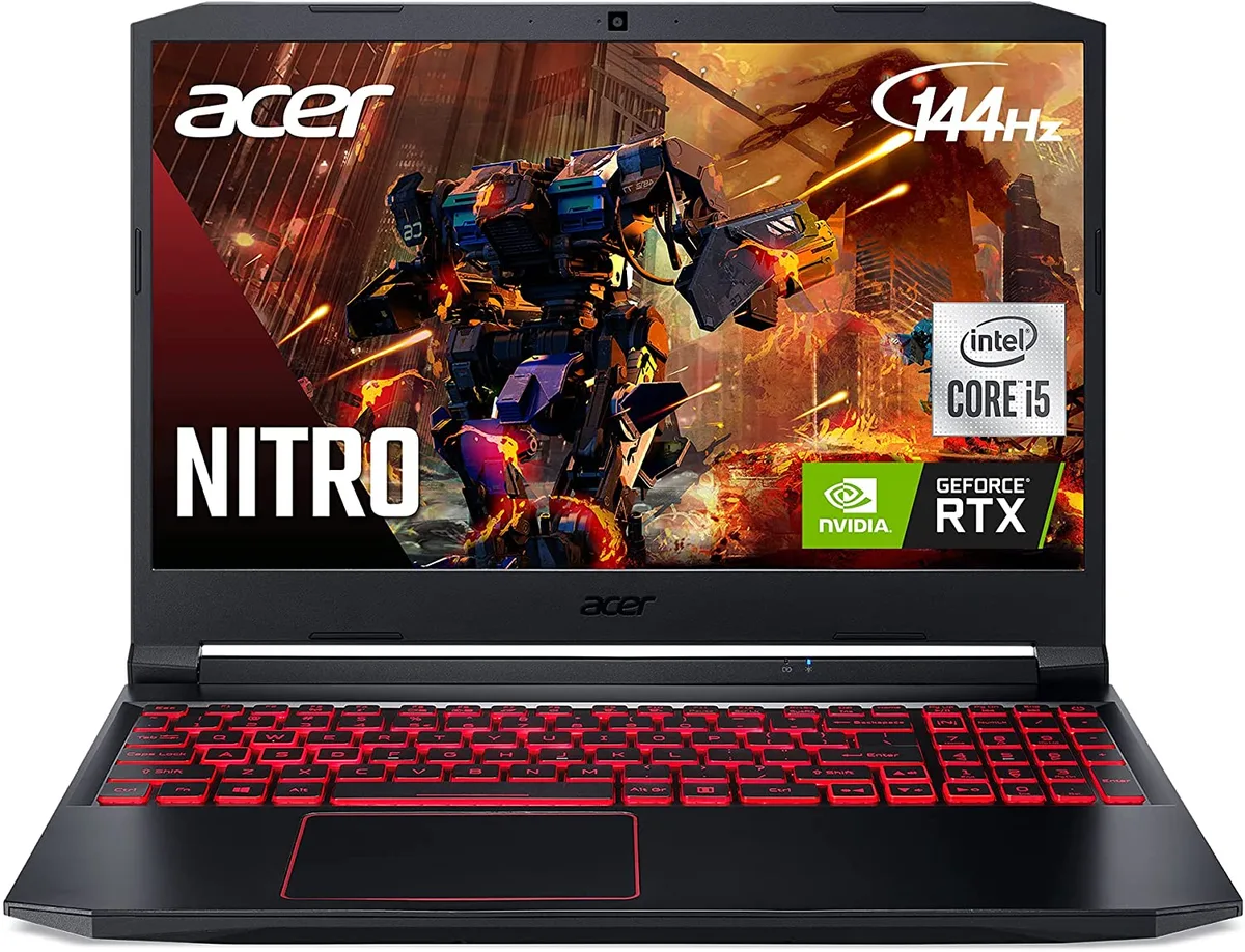 Acer America Acer Nitro 5 AN515-55-53E5 gaming laptop i5-10300H RTX 3050 8 GB 256 GB 15.6" 144Hz — product photo