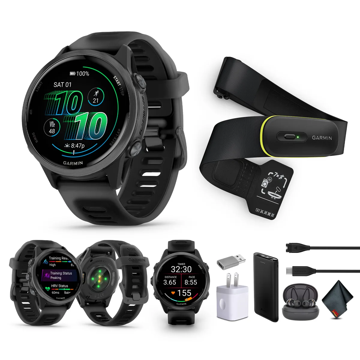 Garmin Garmin Forerunner 570 42MM Black with Air Pro EarBuds — product photo